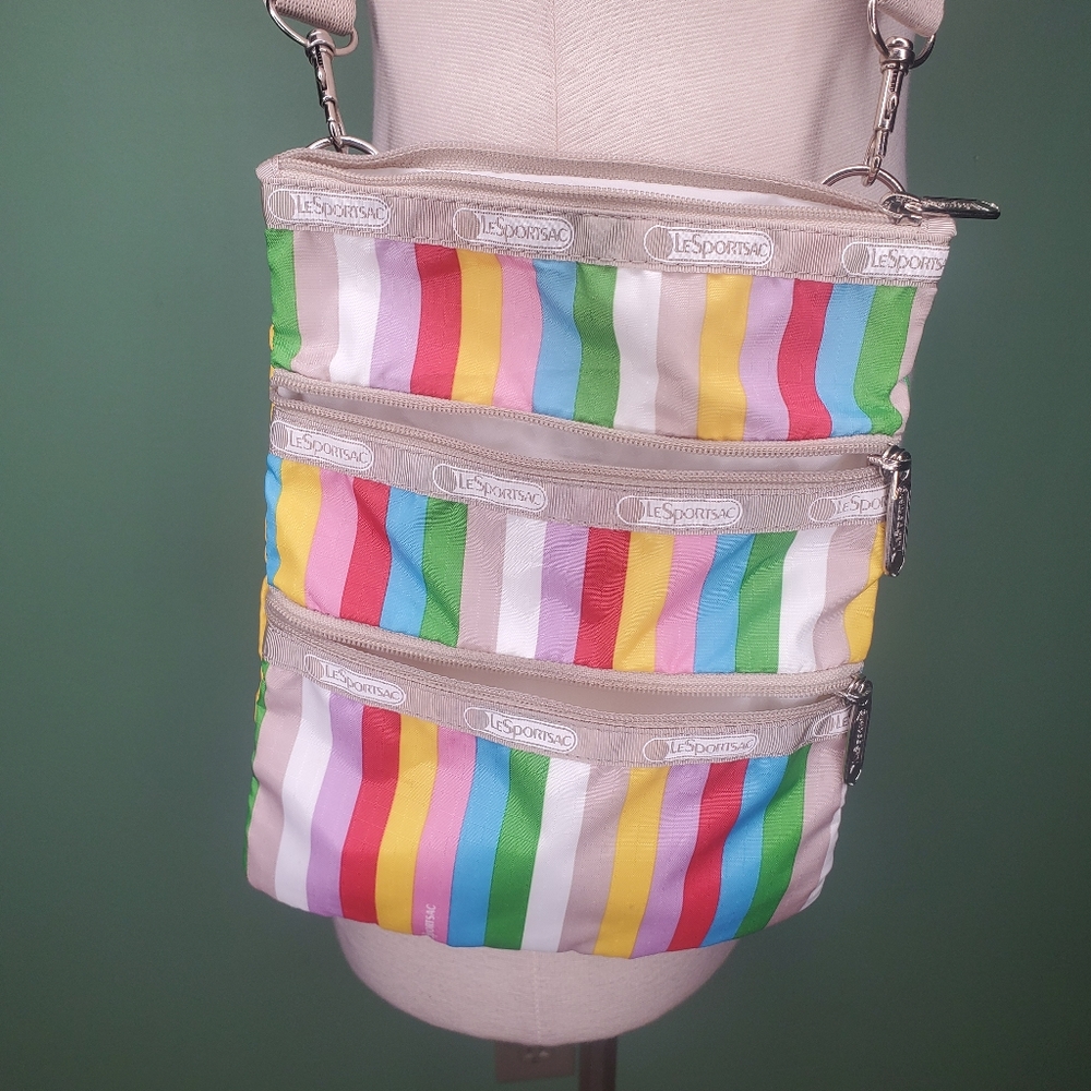 Lesportsac Madison Rainbow Striped Crossbody Bag - Picture 4 of 7